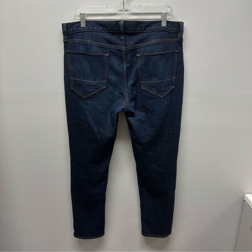 Banana Republic Travel Jeans | Men's Dark Navy Blue Straight Fit 35x30 - Picture 6 of 9